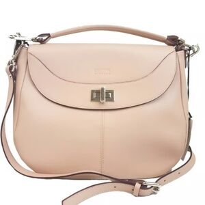 Chic Beige Leather Shoulder Bag